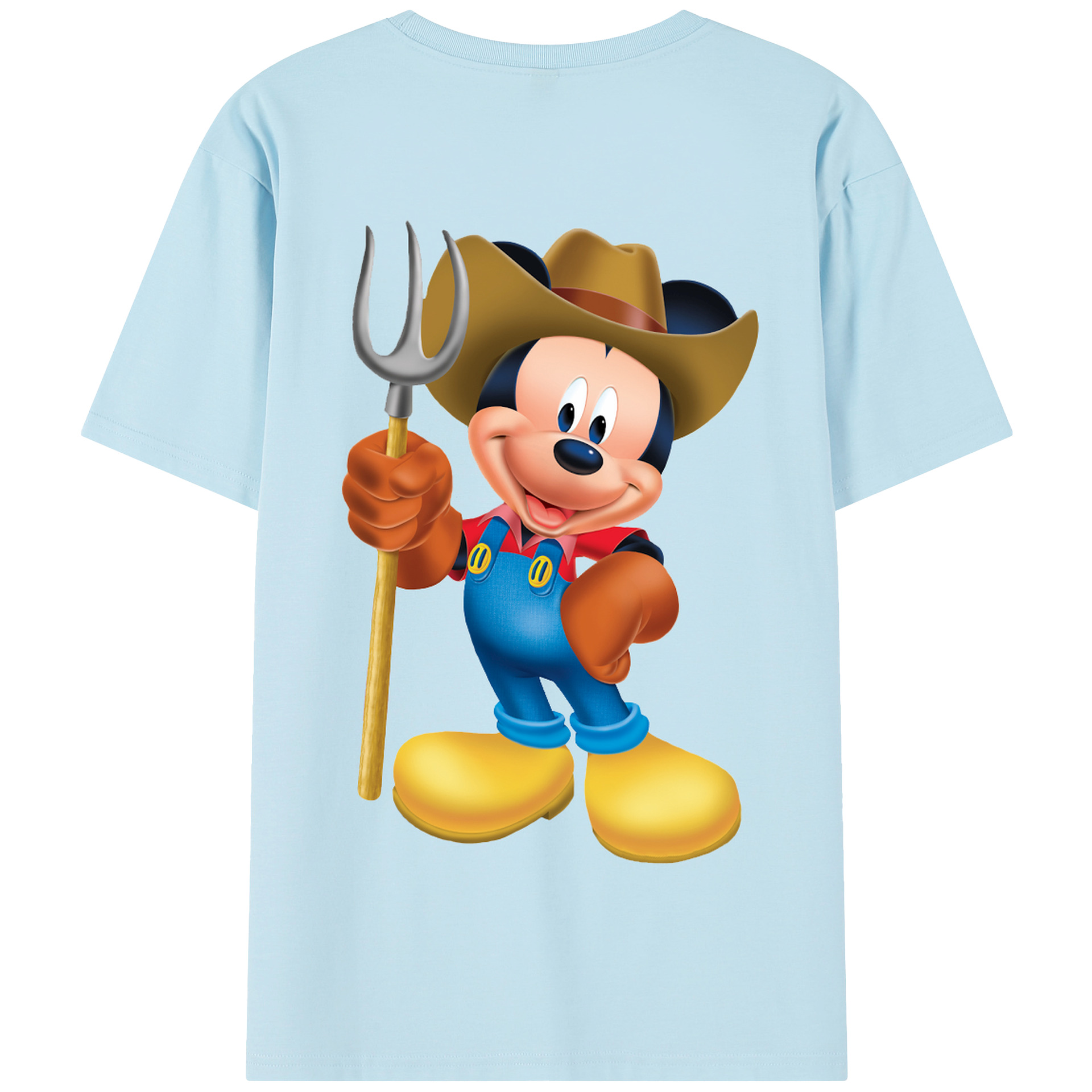 （画像用） ミッキーマウス Mickey Mouse 綿100％半袖Tシャツ（背面プリント）